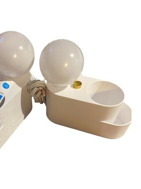 Room Essentials White Dual Vanity LED Light Set with Gold Accent